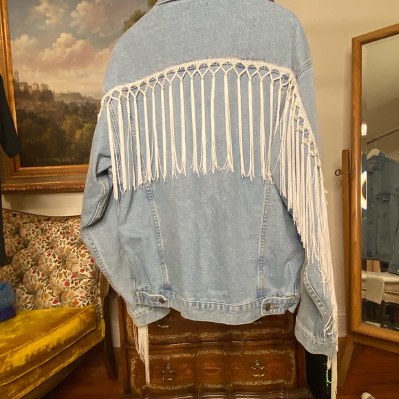 Denim Western Jean Jacket size XS (oversized!) - Picture 7 of 10